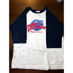 Vintage Planet Hollywood‎ Myrtle Beach Baseball Raglan T Shirt 1998